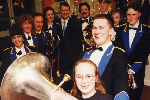 Boldon Colliery Brass Band is pictured in December 1996.