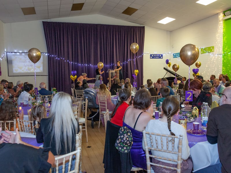 Families enjoying the Heart of Gold Celebration Event at Arbourthorne Primary School.