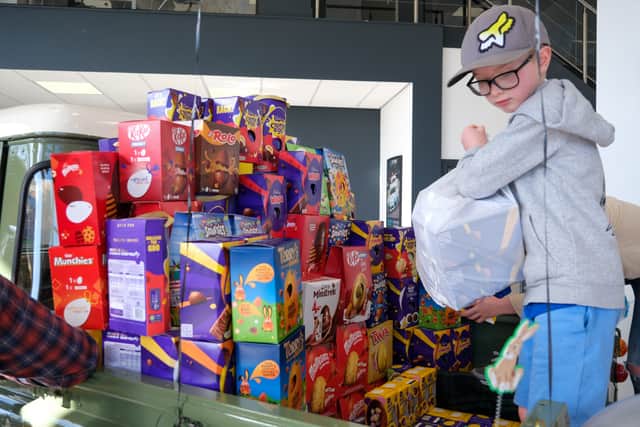 Easter egg collected for Sheffield Children's Hospital and other children's charities across Sheffield.