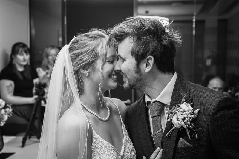 The wedding of Jay Collins and Katy Victoria Walmsley Collins at City Hall in January, captured beautifully by Callum Grace (@_Lux_Photos on Instagram)