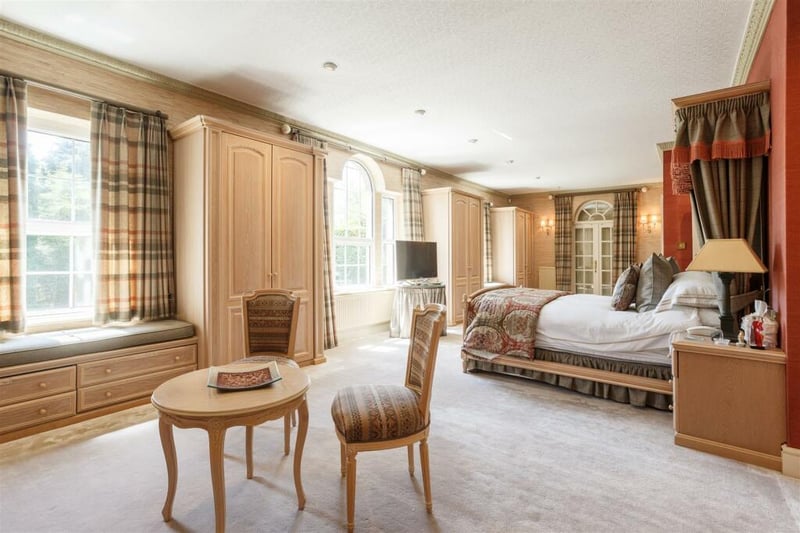 There are five good-size bedrooms including this enormous master bedroom.