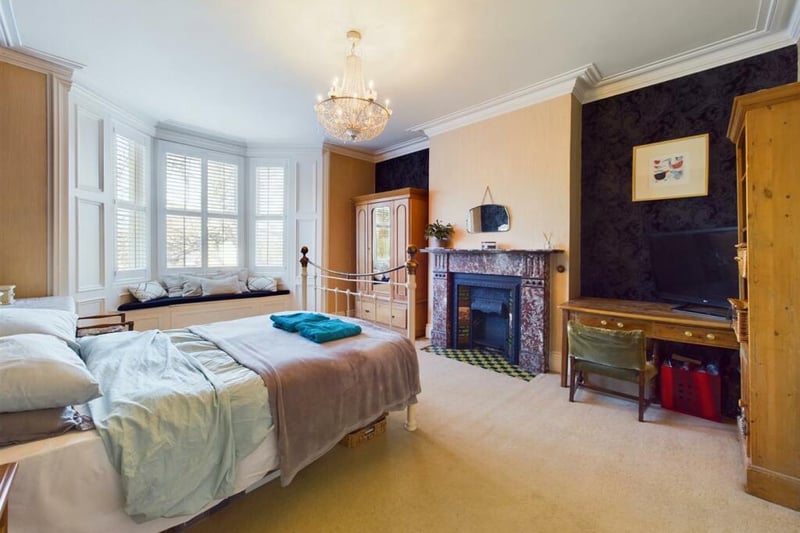 The property has five bedrooms that are spread out over the two upper floors of the home.