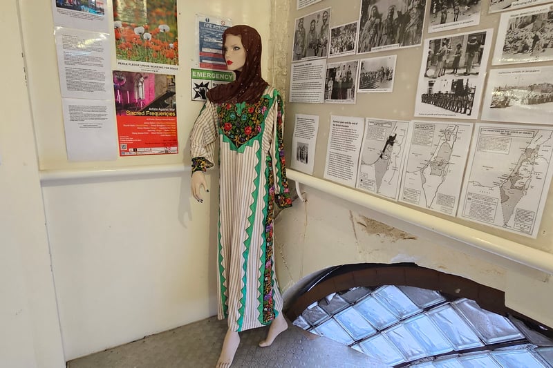 One of the examples of Palestinian outfits displayed at the museum.