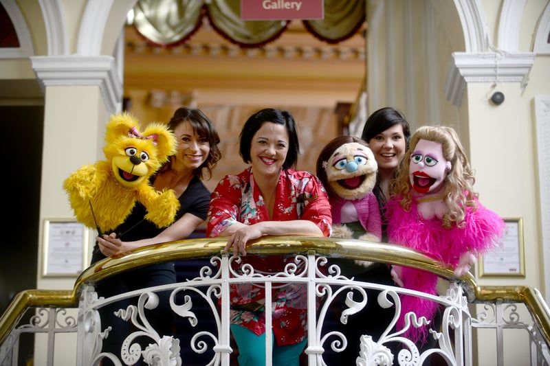 Some of the cast of Avenue Q at the Sunderland Empire Theatre 10 years ago.