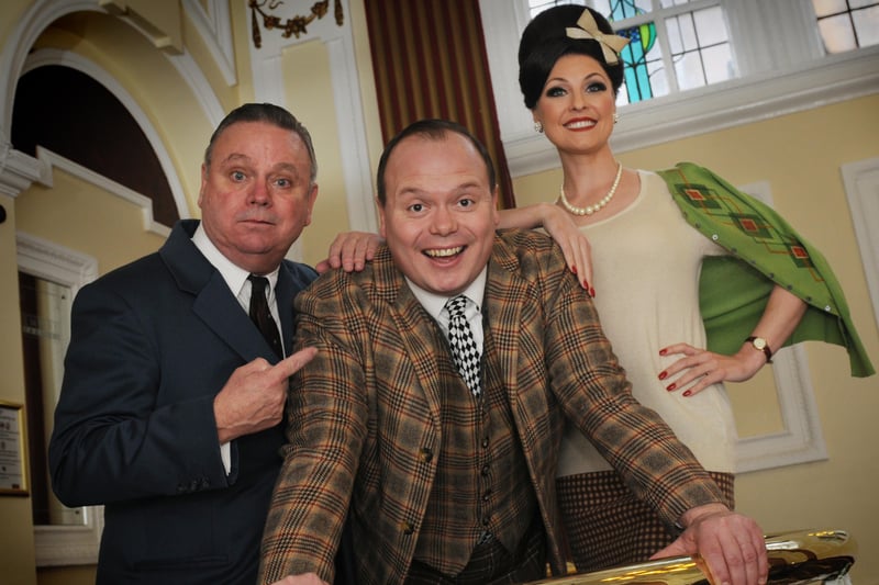 Norman Pace, Gavin Spokes and Emma Barton were starring in 'One Man, Two Guvnors' at Sunderland Empire Theatre in 2015.