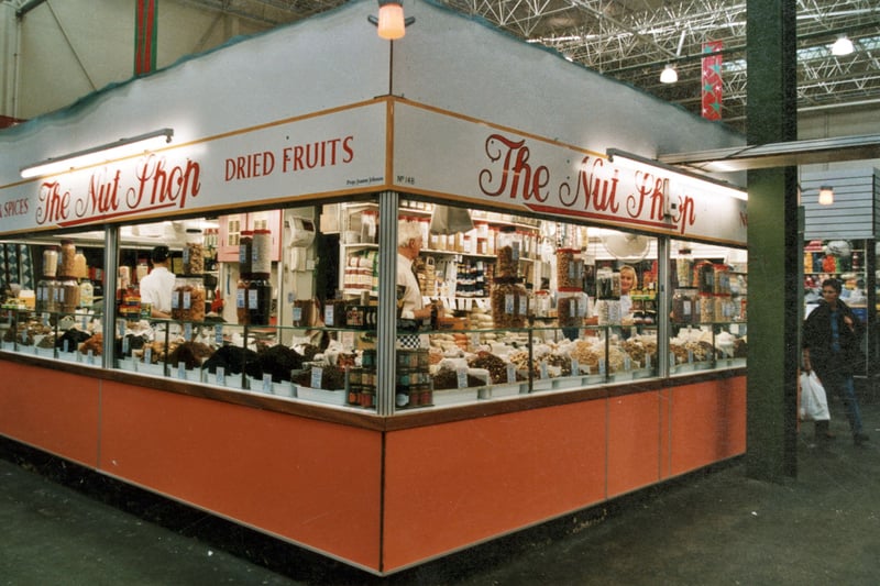 The 'Nut Shop pictured in September 1999 which sold a wide range of nuts as well as dried fruits of all kinds. It also caters fully for the cake maker, with a great selection of decorations and speciality ingredients.