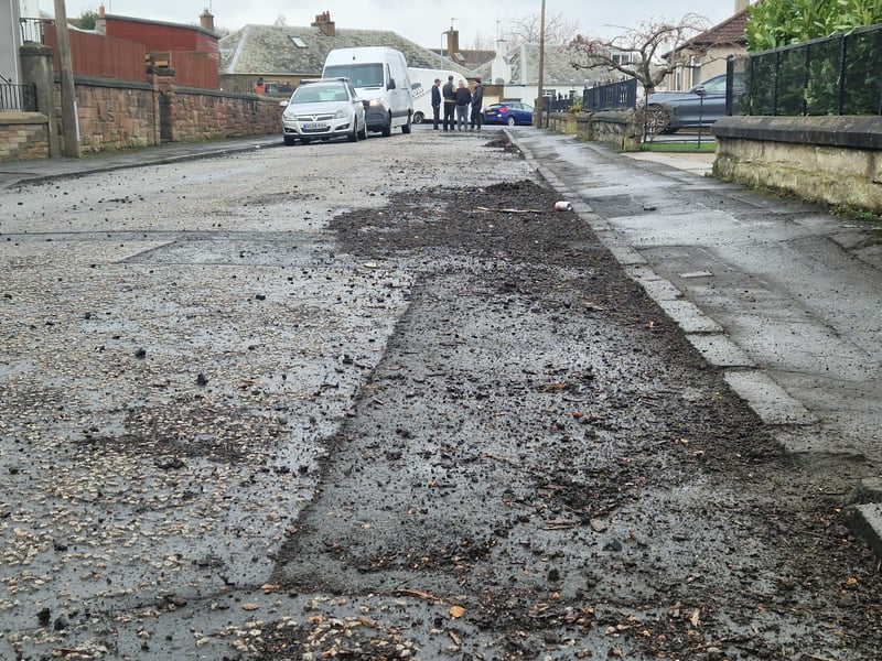 On Thursday, after the two days of filming had taken place, the road was re-opened and the clean-up began.