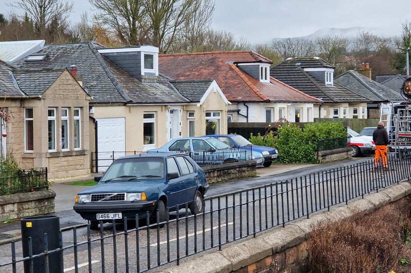 These 1980s cars were delivered to the Longstone street and placed in the drives of homes there, with residents moving their vehicles to a nearby street.