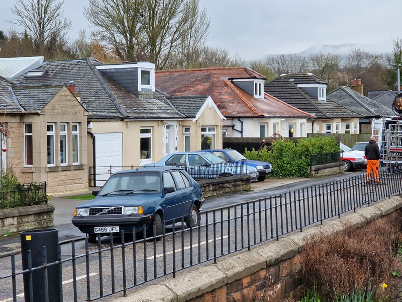 These 1980s cars were delivered to the Longstone street and placed in the drives of homes there, with residents moving their vehicles to a nearby street.