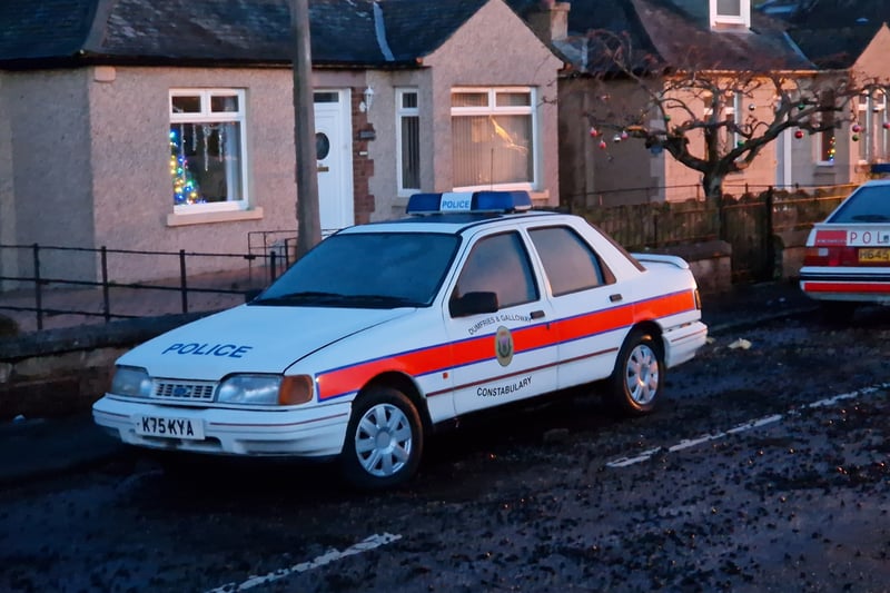 This 'Dumfries and Galloway' patrol car was one of the many vintage emergency services vehicles placed on the street.