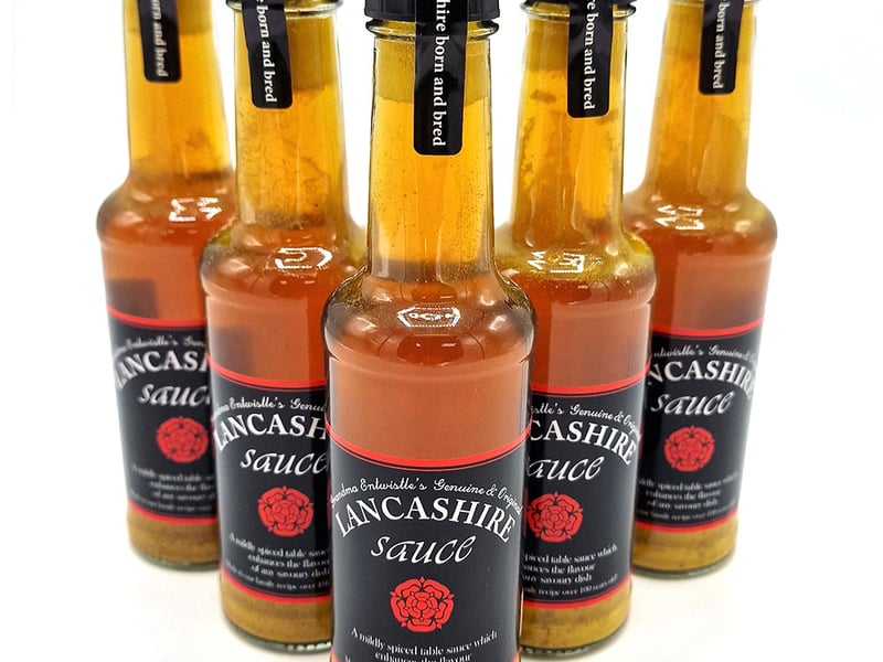 Lancashire sauce is a mildly spiced table sauce created over 100 years ago by Grandma Entwistle.