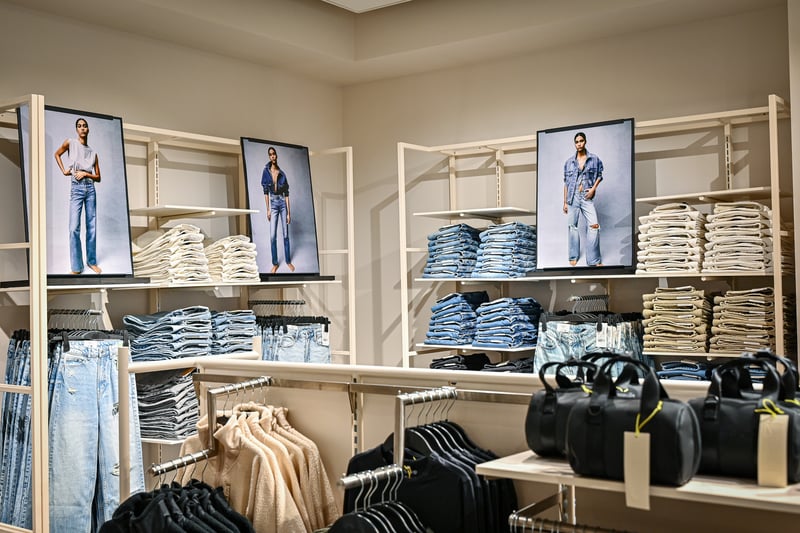 The stores features specially curated products displayed to inspire shoppers.