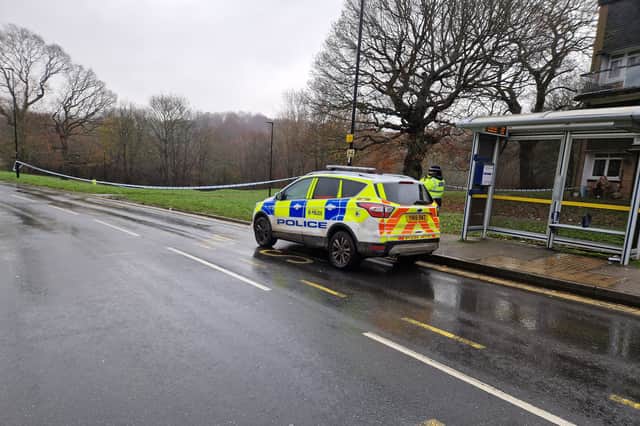 Police at the scene of the suspected murder at Leighton Road, Gleadless Valley, last year