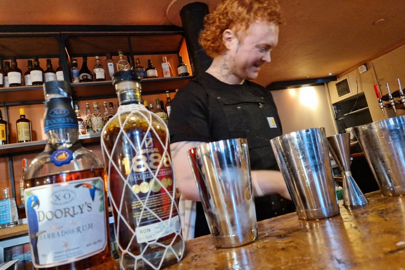 This barman at Ruma was certainly busy preparing some yummy rum cocktails for customers.