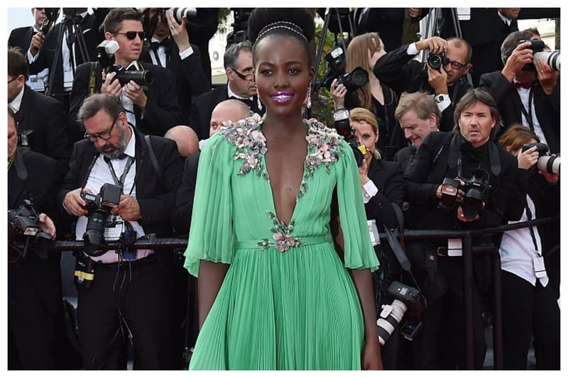 In my opinion, this was one of Alessandro Michele's finest creations when he was at Gucci. Actress Lupita Nyoung' o wore a stunning green gown with floral embellishments at the Cannes Film Festival in May 2015