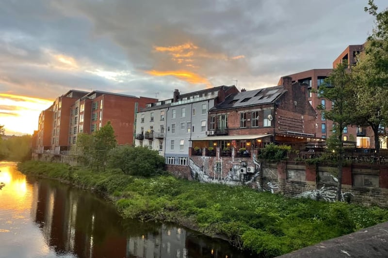 Caroline Artschan shared this great snap of the Riverside Kelham pub and the River Don looking amazing at sunset.