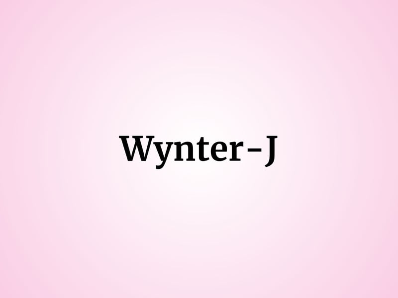Wynter is a name which can be traced back to medieval times, however one baby girl's parents took the unique name a step further with Wynter-J. 