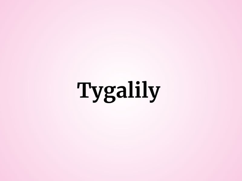 An alternate spelling of Tigerlily - or Tiger Lily - one baby girl was named Tygalily, perhaps inspired by the American rapper Tyga. 