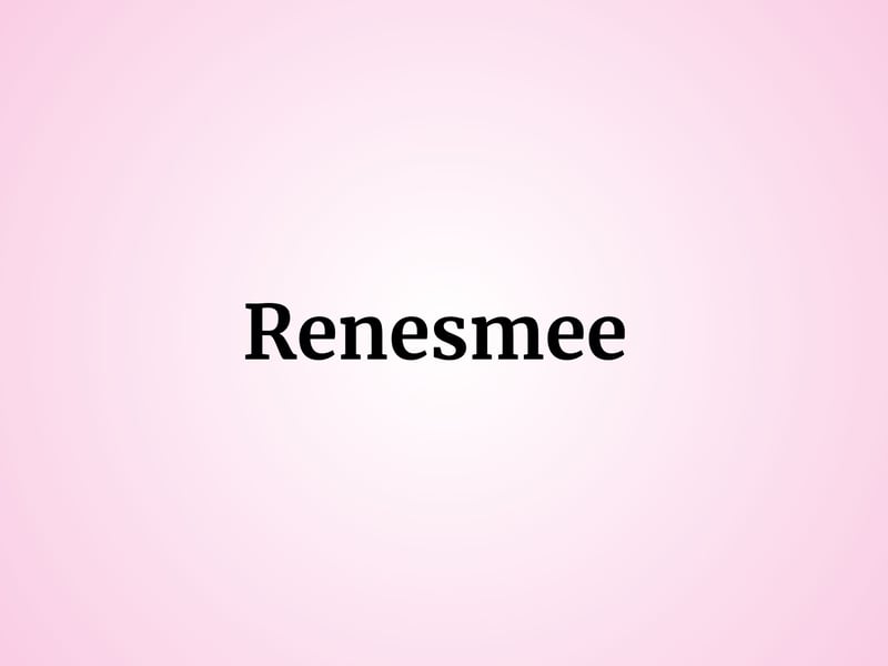 Created by Twilight author Stephanie Meyer as the name of the protagonist's child, one baby girl in Scotland was named Renesmee - a combination of Renee and Esme. 