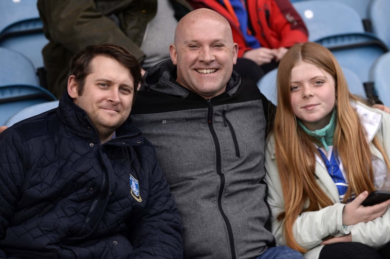 Owls fans at Hillsborough on Good Friday to watch the Owls draw 1-1 with Swansea City