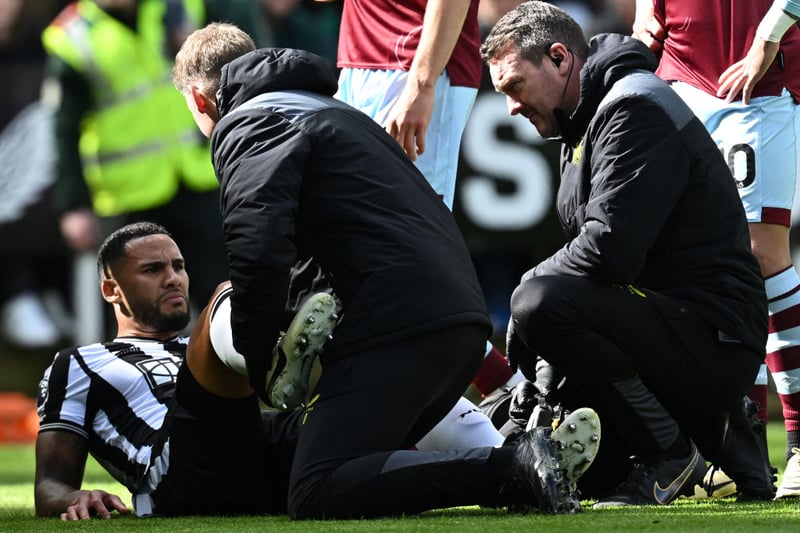 Lascelles sustained an ACL injury against West Ham and will be sidelined for six to nine months. Possible return date: December 2024. 