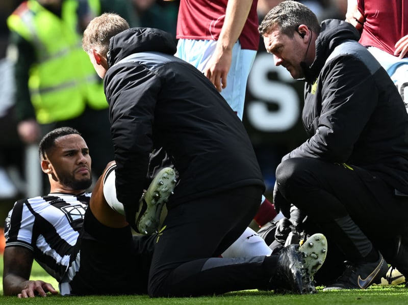 Lascelles suffered a rupture to his ACL during the win over West Ham and has been ruled-out of action for between six and nine months. Estimated return: October - December 2024