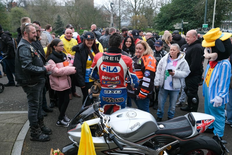 Sheffield Children's Hospital patron and two-time World Superbike Champion, James Toseland, led the way and met participants in Weston Park afterwards.