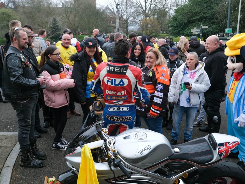 Sheffield Children's Hospital patron and two-time World Superbike Champion, James Toseland, led the way and met participants in Weston Park afterwards.