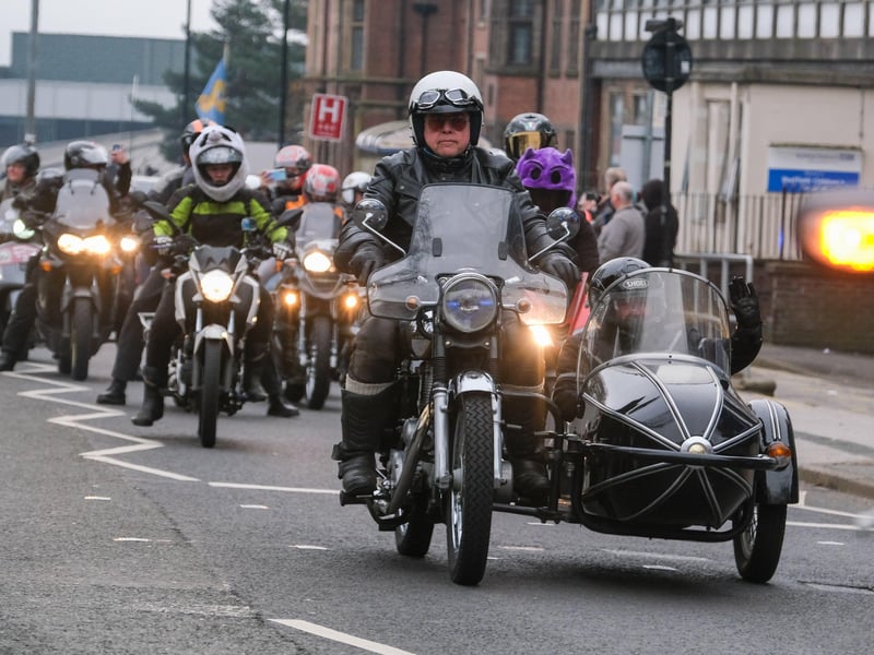 The final figure isn't in yet, but fans speculate as many as 800 to 1,000 bikes were out today.