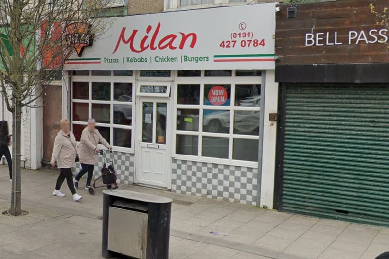 Milan Takeaway on Ocean Road in South Shields was also given five stars last month. 