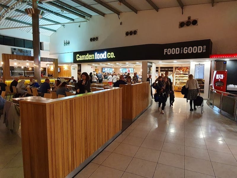 Camden Food Co. is open from the time of the first departing flight until 7pm Sunday-Friday (closing at 3.30pm Saturday) subject to the flight schedule.