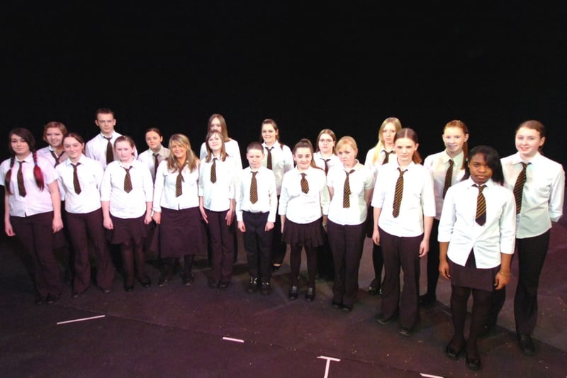 The Farringdon Comprehensive School choir is ready to perform.