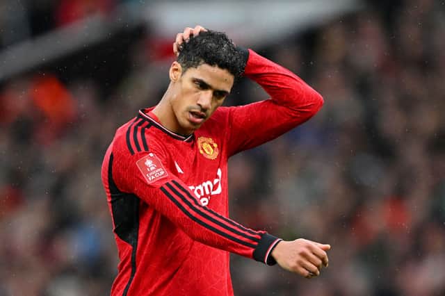 Raphael Varane was taken off at half-time of the weekend clash with Brentford