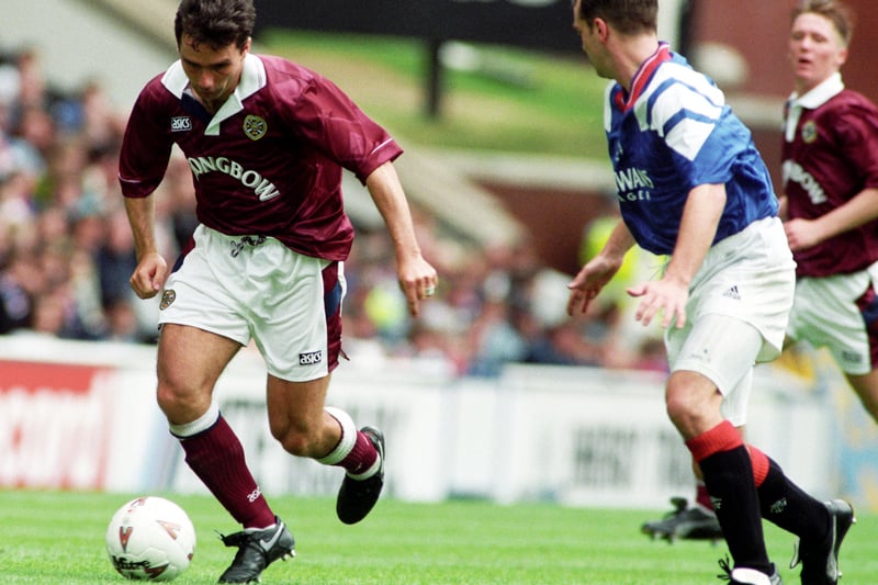 A goalscoring winger famous for trickery, pace and running with his shirt hanging out the back of his shorts. A key player for Hearts in the late 1980s and early 1990s.