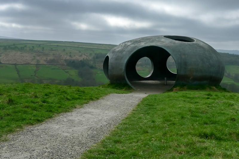 Design by Peter Meacock with Katarina Novomestska and Architecture Central Workshop. Pendle's Panopticon, 'Atom', rests on the hillside above Wycoller village in Wycoller Country Park. 