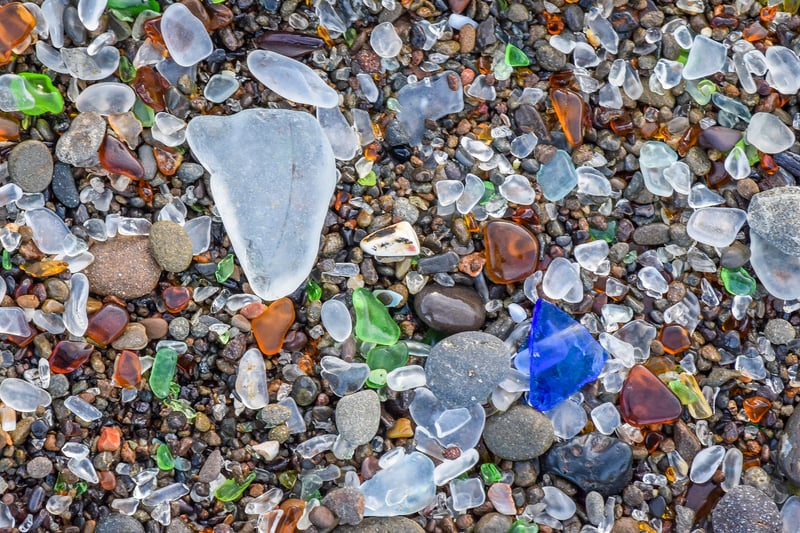 Sea glass is ordinary glass which has been physically and chemically weathered by the sea and the shore to create a naturally frosted glass. It can take anything from 20-40 years to form and some of it could have been in the sea for 100-200 years!