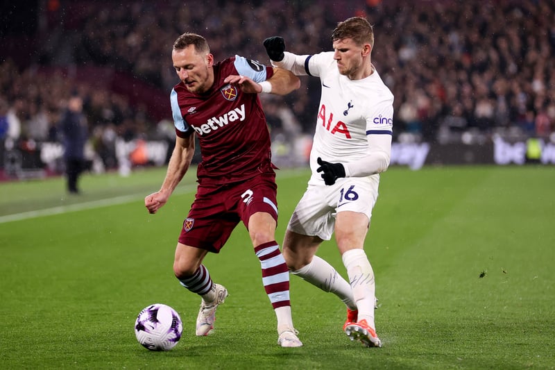 Beaten early for pace by Werner and looked cautious after that, which was wise. Started the second half like a bull with a run down the flank which energised a spell of West Ham pressure.