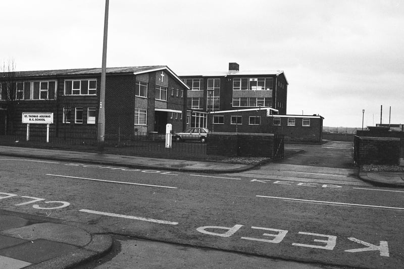 St Thomas Aquinas RC School was pictured on this day in 1985 before its closure.