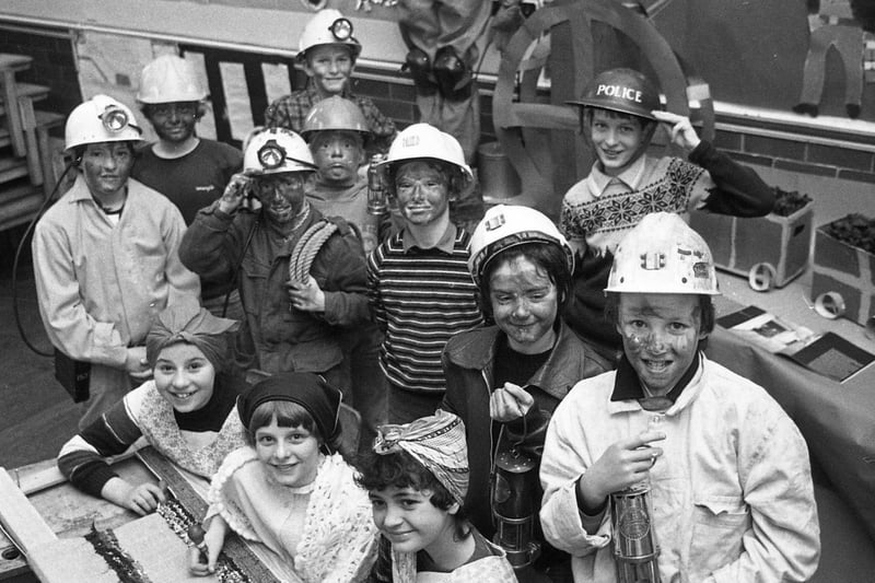 Children from Byron Terrace School, Seaham presented an end of term play on mining life in 1982.