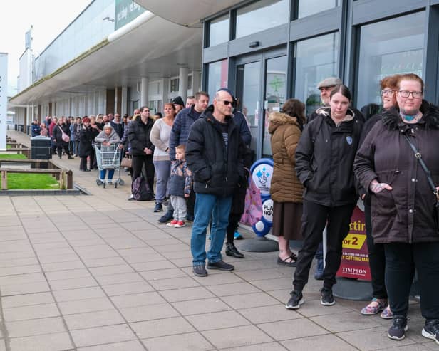 The first in the queue received a 'bumper' prize and the next 50 got a goody bag of favourites at the relaunch of wilko, Parkgate, Rotherham.