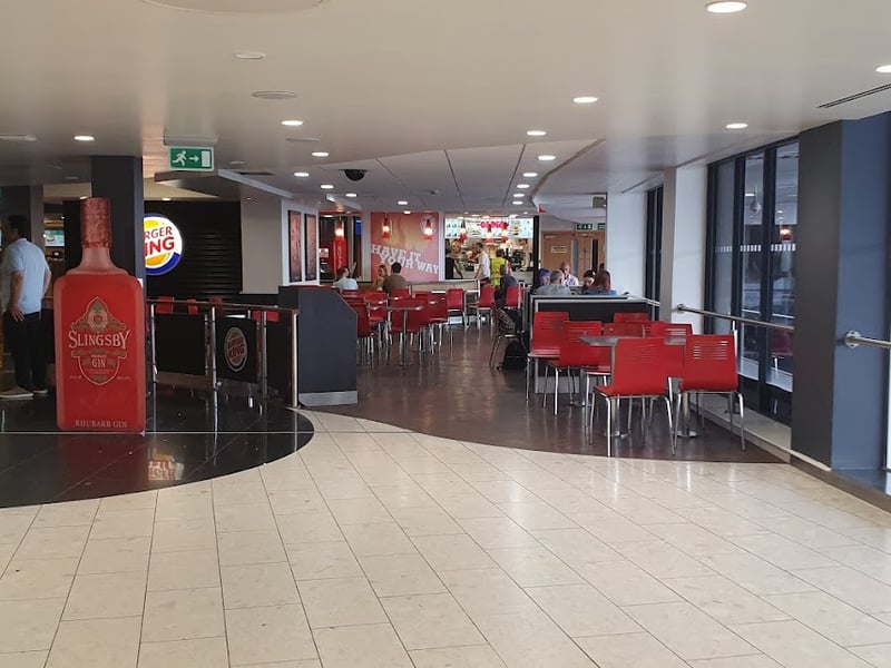 Burger King is open from the time of the first departing flight until 7pm Sunday-Friday (closing at 3.30pm Saturday) subject to the flight schedule.