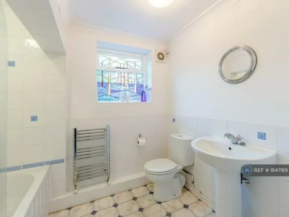 The bathroom is found to the rear of the ground floor. It is fitted with a shower/bath, toilet and sink.