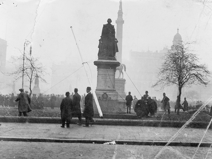 The scene after the crowds were cleared during the Battle of George Square