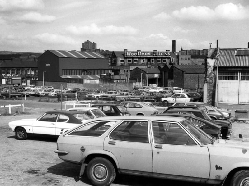 Cars on Spring Street, Sheffield city centre, in 1980