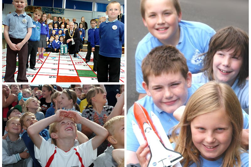 A selection of scenes from the primary school from 2005 to 2012.