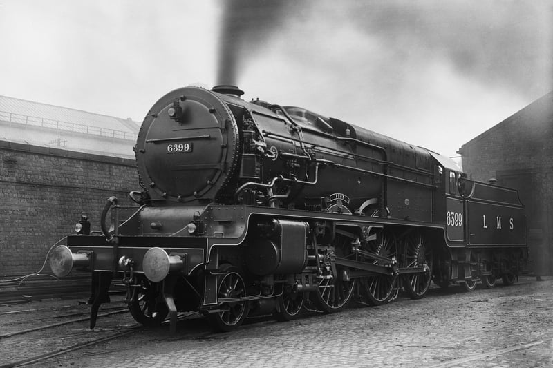 The newly-built locomotive 6399 'Fury', of the London Midland and Scottish Railway, leaving the Hyde Park works in Glasgow for trials, 7th February 1930. The Fury was an experimental express passenger locomotive using a high pressure steam boiler system, which proved impractical and led to the locomotive being laid up until 1935. It was then rebuilt with a conventional boiler to become 6170 British Legion. 
