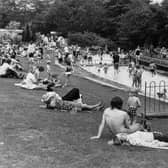 Youngsters in the paddling pool at Millhouses Park, Sheffield, in June 1973