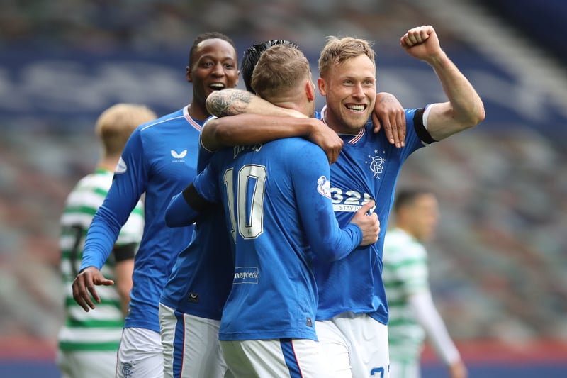 Celtic's four-year reign as Scottish Cup holders was ended as they were condemned to a first trophyless season since 2010. Steven Davis' overhead kick and a Jonjoe Kenny own goal before half-time sent Rangers into the quarter-finals of the competition. 