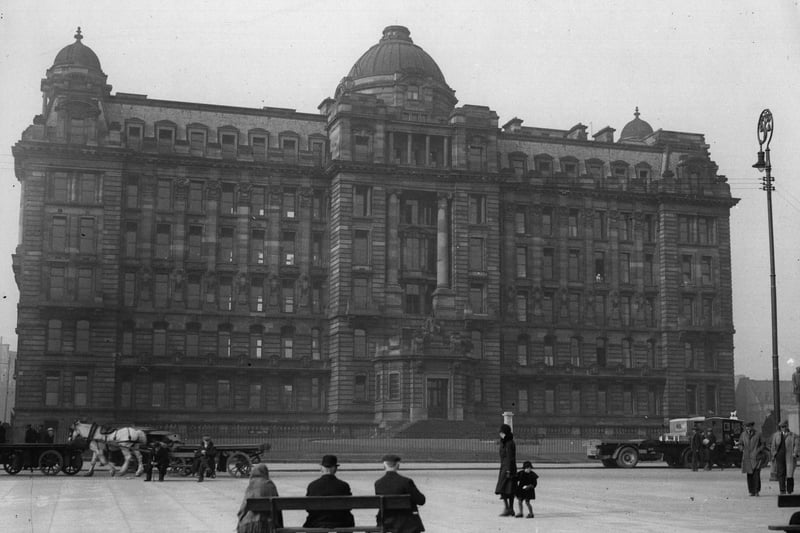 Glasgow Royal Infirmary pictured in April 1935. It was originally opened in 1794, with the present main building dating from 1914.
