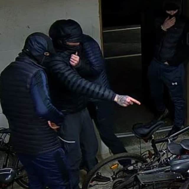 Multiple bikes have been damaged and stolen from a bike store in Sheffield. CCTV images show the unique hand tattoo on a man police are hoping to identify in connection to the investigation.